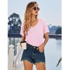 image:imageEkouaer Nightgowns for Women Bamboo Viscose Sleep Shirts Short Sleeve Night Shirts Casual Sleep Dress Soft SleepwearPink
