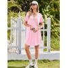 image:imageEkouaer Nightgowns for Women Bamboo Viscose Sleep Shirts Short Sleeve Night Shirts Casual Sleep Dress Soft SleepwearPink