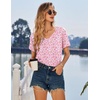 image:imageEkouaer Nightgowns for Women Bamboo Viscose Sleep Shirts Short Sleeve Night Shirts Casual Sleep Dress Soft SleepwearPink Floral