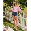 image:imageEkouaer Nightgowns for Women Bamboo Viscose Sleepshirt Short sleeve Nightshirt V Neck T shirt Night gown Boyfriend SleepwearFloral Pink