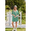 image:imageEkouaer Nightgowns for Women Bamboo Viscose Sleepshirt Short sleeve Nightshirt V Neck T shirt Night gown Boyfriend SleepwearGreen