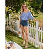 image:imageEkouaer Nightgowns for Women Bamboo Viscose Sleepshirt Short sleeve Nightshirt V Neck T shirt Night gown Boyfriend SleepwearLight Blue
