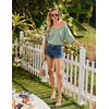 image:imageEkouaer Nightgowns for Women Bamboo Viscose Sleepshirt Short sleeve Nightshirt V Neck T shirt Night gown Boyfriend SleepwearLight Green
