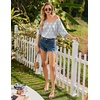 image:imageEkouaer Nightgowns for Women Bamboo Viscose Sleepshirt Short sleeve Nightshirt V Neck T shirt Night gown Boyfriend SleepwearStar Print