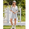 image:imageEkouaer Nightgowns for Women Bamboo Viscose Sleepshirt Short sleeve Nightshirt V Neck T shirt Night gown Boyfriend SleepwearStar Print