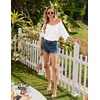 image:imageEkouaer Nightgowns for Women Bamboo Viscose Sleepshirt Short sleeve Nightshirt V Neck T shirt Night gown Boyfriend SleepwearWhite