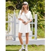 image:imageEkouaer Nightgowns for Women Bamboo Viscose Sleepshirt Short sleeve Nightshirt V Neck T shirt Night gown Boyfriend SleepwearWhite