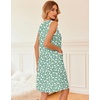 image:imageEkouaer Nightgowns for Women Button Down Sleep Shirts Tank Sleeveless Nightshirt Soft Sleepwear with PocketsGreen Floral