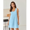 image:imageEkouaer Nightgowns for Women Cotton Night Gown Tank Sleeveless Sleepshirt Racerback Nightdress Chemise Sleepwear SXXXLBaby Blue