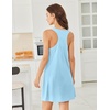 image:imageEkouaer Nightgowns for Women Cotton Night Gown Tank Sleeveless Sleepshirt Racerback Nightdress Chemise Sleepwear SXXXLBaby Blue