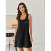 image:imageEkouaer Nightgowns for Women Cotton Night Gown Tank Sleeveless Sleepshirt Racerback Nightdress Chemise Sleepwear SXXXLBlack