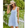 image:imageEkouaer Nightgowns for Women Cotton Night Gown Tank Sleeveless Sleepshirt Racerback Nightdress Chemise Sleepwear SXXXLBlue Flowers