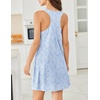 image:imageEkouaer Nightgowns for Women Cotton Night Gown Tank Sleeveless Sleepshirt Racerback Nightdress Chemise Sleepwear SXXXLBlue Flowers
