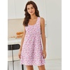 image:imageEkouaer Nightgowns for Women Cotton Night Gown Tank Sleeveless Sleepshirt Racerback Nightdress Chemise Sleepwear SXXXLRed Floral