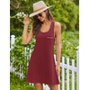 image:imageEkouaer Nightgowns for Women Cotton Night Gown Tank Sleeveless Sleepshirt Racerback Nightdress Chemise Sleepwear SXXXLWine Red