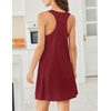image:imageEkouaer Nightgowns for Women Cotton Night Gown Tank Sleeveless Sleepshirt Racerback Nightdress Chemise Sleepwear SXXXLWine Red