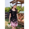 image:imageEkouaer Nightgowns for Women Pleated Sleep Shirts Short Sleeve Night Shirts Lace Trim Night Gown Ladies Sleep DressCherry Blossoms