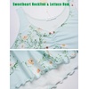 image:imageEkouaer Nightgowns for Women Sexy Sleep Shirts Sleeveless Sleep Dress V Neck Night Shirts Pleated ChemiseGreen Floral
