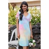 image:imageEkouaer Nightgowns for Women Short Sleeve Night Gown Comfy Sleep Shirt Soft Sleep Dress Pleated SleepwearColorful Tiedye