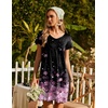 image:imageEkouaer Nightgowns for Women Short Sleeve Sleepshirt V Neck Short Nightshirt Pullover Soft Ruffled Sleepwear SXXXLCherry Blossoms