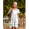 image:imageEkouaer Nightgowns for Women Short Sleeve Sleepshirt V Neck Short Nightshirt Pullover Soft Ruffled Sleepwear SXXXLLine Florals