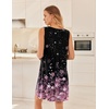 image:imageEkouaer Nightgowns for Women Sleeveless Sleep Shirt Tank Night Gown V Neck Chemise Pleated Night Shirt Soft Sleep DressCherry Blossoms