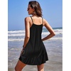 image:imageEkouaer Nightgowns for Women Spaghetti Strap Night Gown Sleeveless Sleep Dress Chemise SleepwearBlack