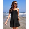 image:imageEkouaer Nightgowns for Women Spaghetti Strap Night Gown Sleeveless Sleep Dress Chemise SleepwearBlack