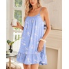 image:imageEkouaer Nightgowns for Women Spaghetti Strap Night Gown Sleeveless Sleep Dress Chemise SleepwearBlue Birds