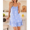 image:imageEkouaer Nightgowns for Women Spaghetti Strap Night Gown Sleeveless Sleep Dress Chemise SleepwearBlue Birds