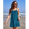 image:imageEkouaer Nightgowns for Women Spaghetti Strap Night Gown Sleeveless Sleep Dress Chemise SleepwearBlue Green