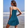image:imageEkouaer Nightgowns for Women Spaghetti Strap Night Gown Sleeveless Sleep Dress Chemise SleepwearBlue Green