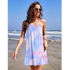 image:imageEkouaer Nightgowns for Women Spaghetti Strap Night Gown Sleeveless Sleep Dress Chemise SleepwearBlue Pink Tie Dye