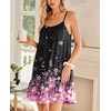 image:imageEkouaer Nightgowns for Women Spaghetti Strap Night Gown Sleeveless Sleep Dress Chemise SleepwearCherry Blossoms