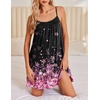 image:imageEkouaer Nightgowns for Women Spaghetti Strap Night Gown Sleeveless Sleep Dress Chemise SleepwearCherry Blossoms