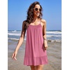 image:imageEkouaer Nightgowns for Women Spaghetti Strap Night Gown Sleeveless Sleep Dress Chemise SleepwearCherry Red