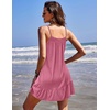 image:imageEkouaer Nightgowns for Women Spaghetti Strap Night Gown Sleeveless Sleep Dress Chemise SleepwearCherry Red