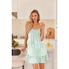 image:imageEkouaer Nightgowns for Women Spaghetti Strap Night Gown Sleeveless Sleep Dress Chemise SleepwearFloral Green