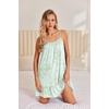 image:imageEkouaer Nightgowns for Women Spaghetti Strap Night Gown Sleeveless Sleep Dress Chemise SleepwearFloral Green