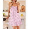 image:imageEkouaer Nightgowns for Women Spaghetti Strap Night Gown Sleeveless Sleep Dress Chemise SleepwearFloral Pink