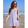 image:imageEkouaer Nightgowns for Women Spaghetti Strap Night Gown Sleeveless Sleep Dress Chemise SleepwearFloral Purple