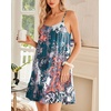 image:imageEkouaer Nightgowns for Women Spaghetti Strap Night Gown Sleeveless Sleep Dress Chemise SleepwearGreen Ethnic
