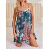 image:imageEkouaer Nightgowns for Women Spaghetti Strap Night Gown Sleeveless Sleep Dress Chemise SleepwearGreen Ethnic