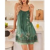 image:imageEkouaer Nightgowns for Women Spaghetti Strap Night Gown Sleeveless Sleep Dress Chemise SleepwearGreen Floral