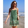 image:imageEkouaer Nightgowns for Women Spaghetti Strap Night Gown Sleeveless Sleep Dress Chemise SleepwearGreen Floral