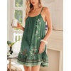 image:imageEkouaer Nightgowns for Women Spaghetti Strap Night Gown Sleeveless Sleep Dress Chemise SleepwearGreen Floral