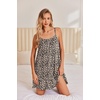 image:imageEkouaer Nightgowns for Women Spaghetti Strap Night Gown Sleeveless Sleep Dress Chemise SleepwearLeopard Print