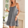 image:imageEkouaer Nightgowns for Women Spaghetti Strap Night Gown Sleeveless Sleep Dress Chemise SleepwearMedium Grey