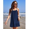 image:imageEkouaer Nightgowns for Women Spaghetti Strap Night Gown Sleeveless Sleep Dress Chemise SleepwearNavy Blue