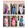 image:imageEkouaer Satin Nightgowns for Women Silk Sleep Shirt Silky Loose Sleepwear V Neck Nightshirt Short Sleeve PajamasBlack